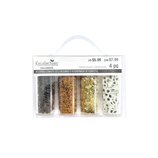 Gold, Black & Orange Spiders & Bats Confetti Set by Recollections™